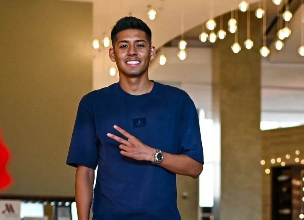 Vaca previo a una concentración anterior con la Selección. Foto: FBF.