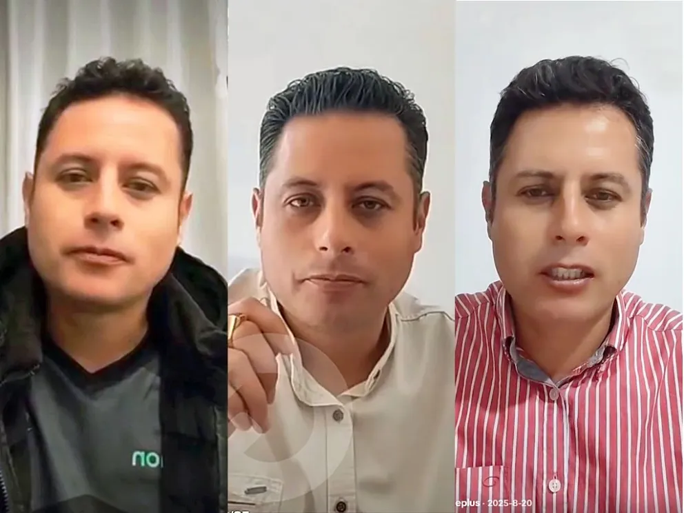 El vicepresidente Edmand Lara en capturas de videos de sus RRSS. 