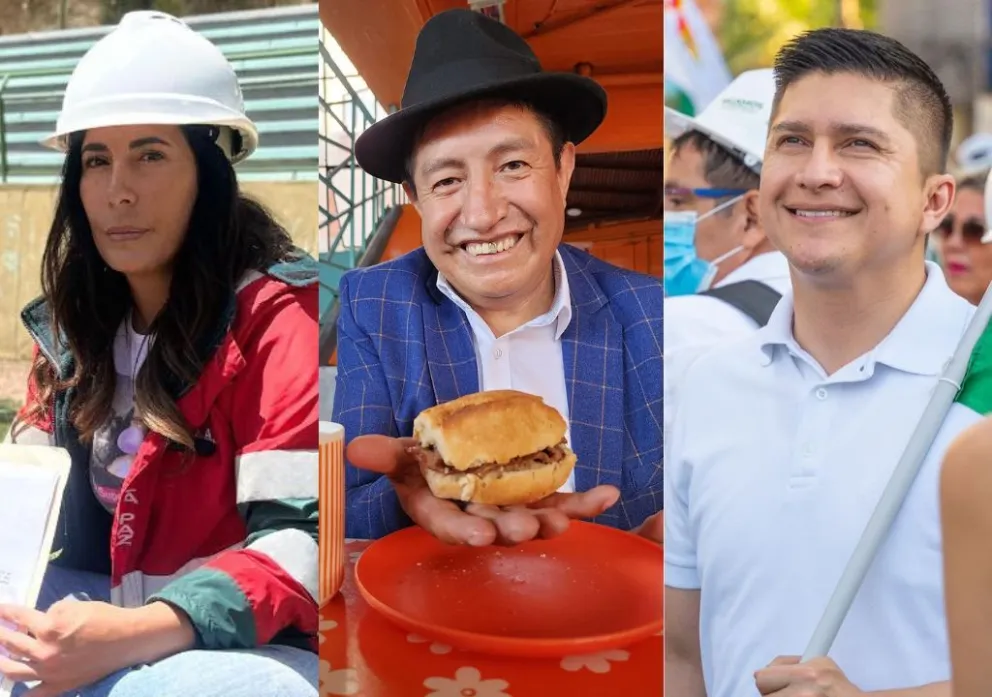 Pérez del Castillo, Quispe y Medrano. Fotos: RRSS de los políticos 