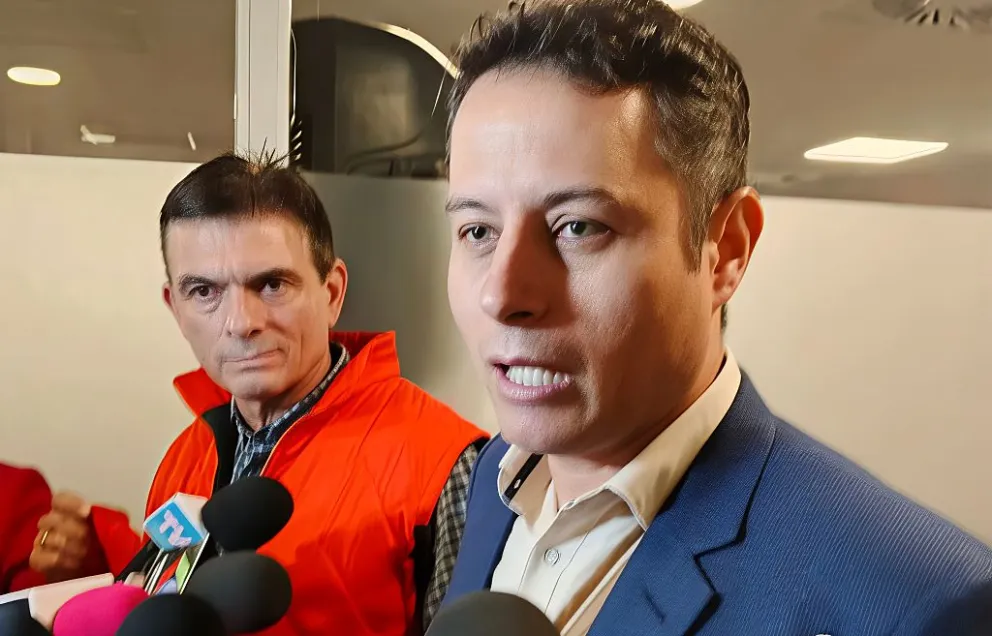 El presidente Rodrigo Paz y el vicepresidente Edmand Lara. Foto archivo