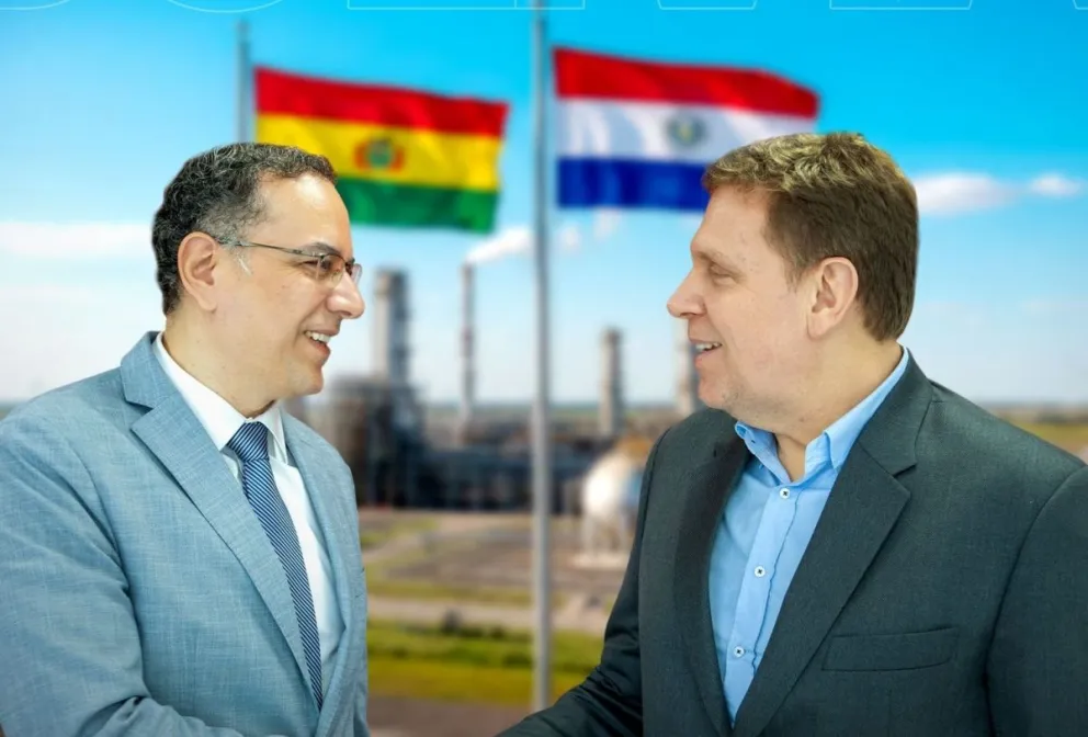 Los presidentes de YPFB y Petropar. Foto: YPFB