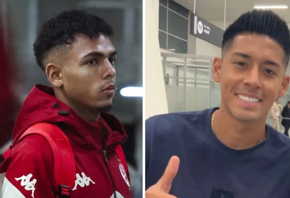 Paniagua (izq.) y Vaca, los nuevos jugadores del club marroquí. Fotos: Wydad AC.