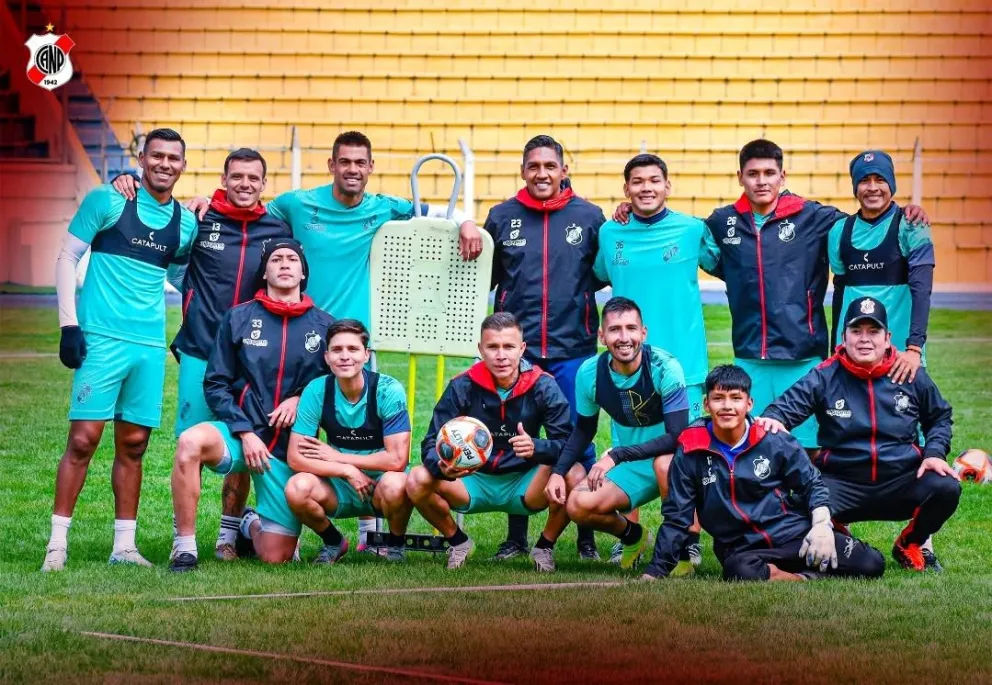 Jugadores de Nacional en una práctica anterior. Foto: Club Nacional Potosí.