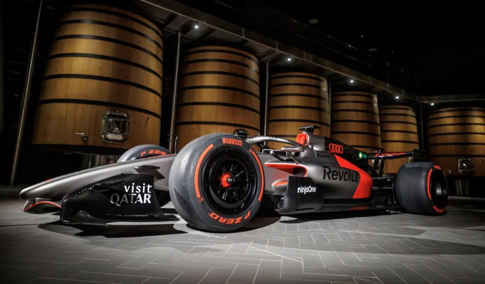 El Audi R26 fue presentado este lunes en España. Foto: EFE