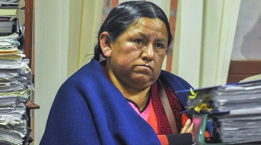Nemesia Achacollo, exministra de Evo Morales, en una audiencia anterior. Foto: Archivo