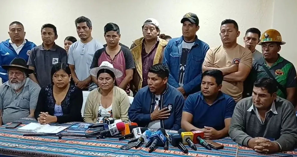 El exsenador y dirigente cocalero del Chapare Leonardo Loza es declarado candidato a la gobernación. Foto: Captura de imagen