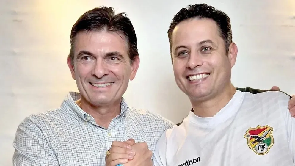 El presidente, Rodrigo Paz junto al vicepresidente, Edman Lara, durante la campaña electoral. Foto Opinión