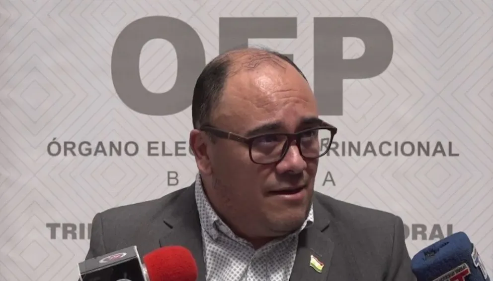 El presidente del TSE, Gustavo Ávila, en conferencia de prensa. Foto: Captura de video