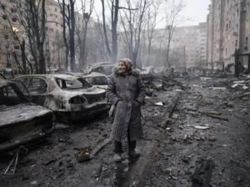 Imagen de los destrozos causados por los bombardeos rusos en Ucrania. (Rusia, Ucrania)  Foto: EFE
