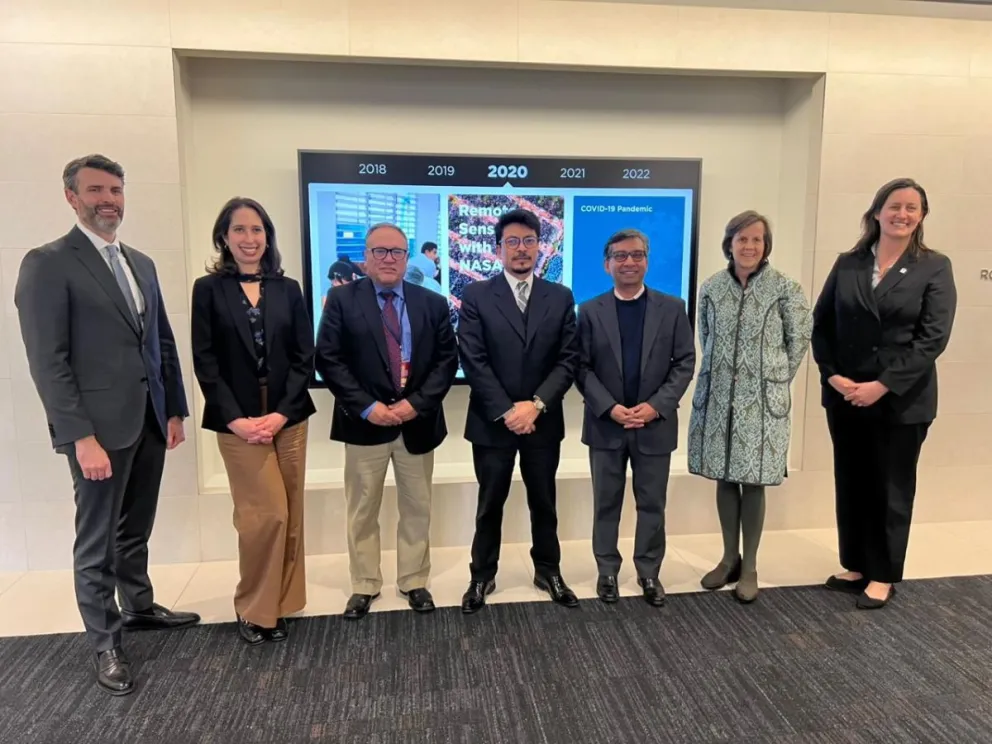 El canciller Fernando Aramayo con representantes de la Millennium Challenge Corporation (MCC). Foto archivo: Cancillería