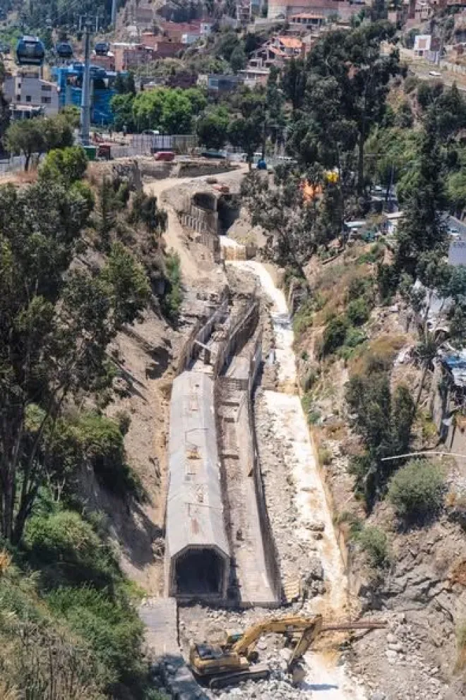 Embovedado del río Choqueyapu. Foto Gobierno Autónomo Municipal de La Paz. Foto: Alcaldía de La Paz