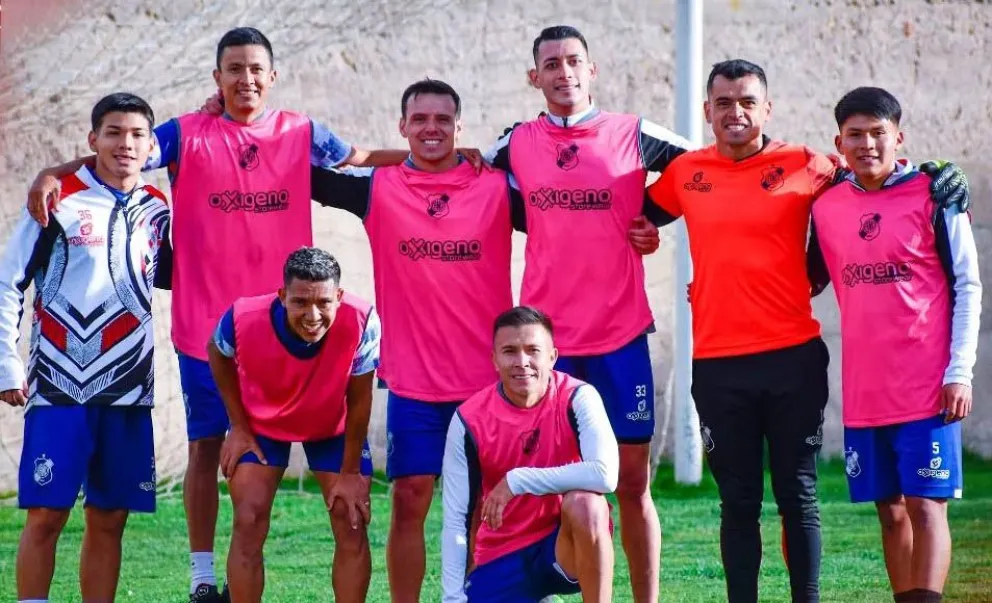 Jugadores de Nacional Potosí en uno de sus últimos entrenamientos. Foto: Club Nacional Potosí