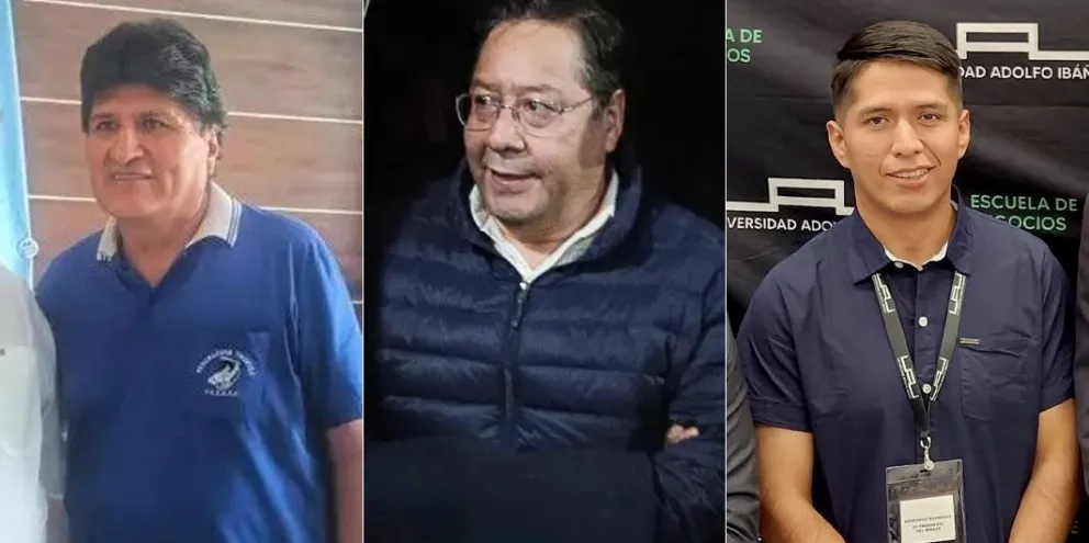 Morales, Arce y Rodríguez fueron los líderes de las tres alas del MAS, surgidas después de 2022. Foto: Composición