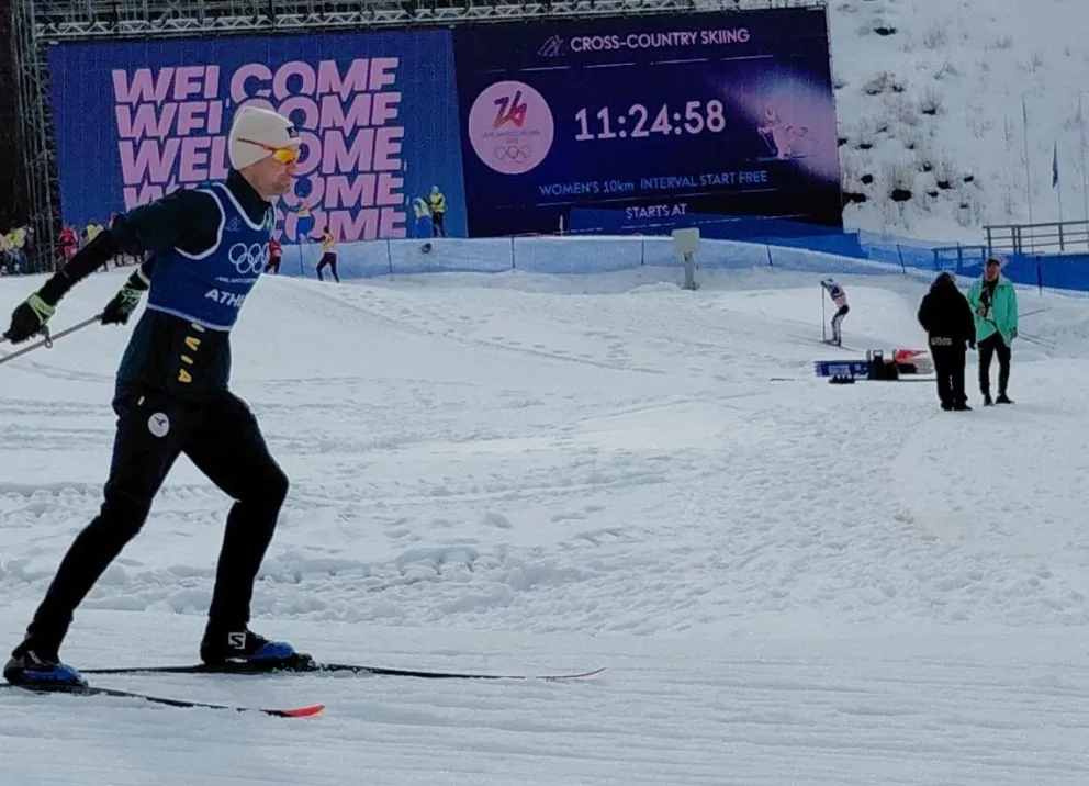 Grönlund durante su entrenamiento de este jueves. Foto: FEBSA.