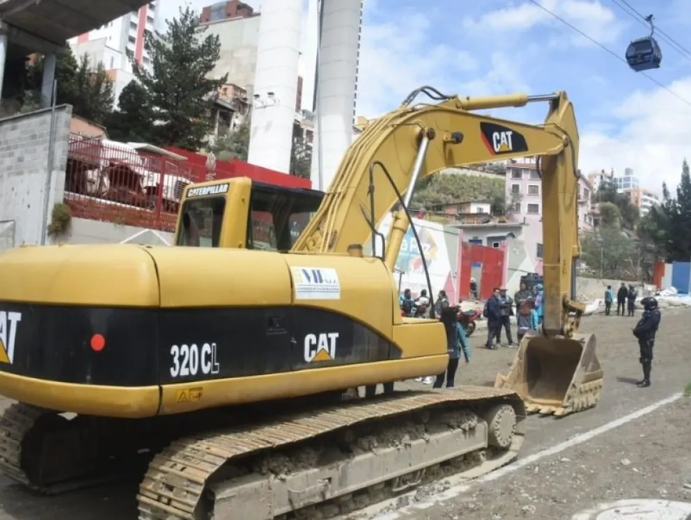 Una de las maquinarias afectadas. Foto: AMUN