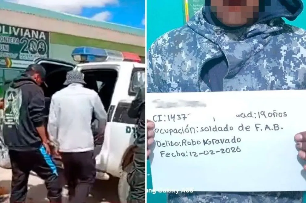 Los militares fueron aprehendidos; entre ellos hay menores de 17 años. Foto: Erbol
