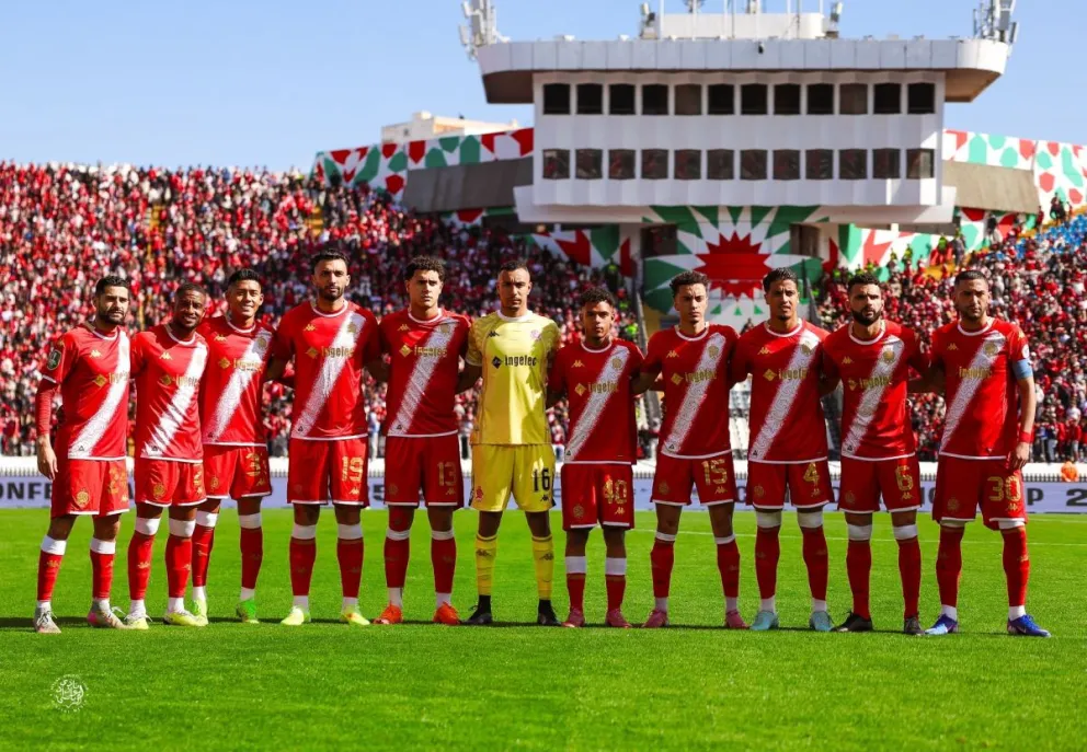 Vaca y Panigua en el onceno titular de este domingo. Foto: Wydad AC.