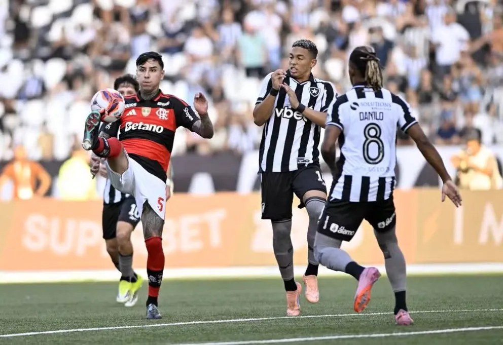 Del partido Botafogo-Flamengo que se jugó este domingo en Río de Janeiro. Foto: GE