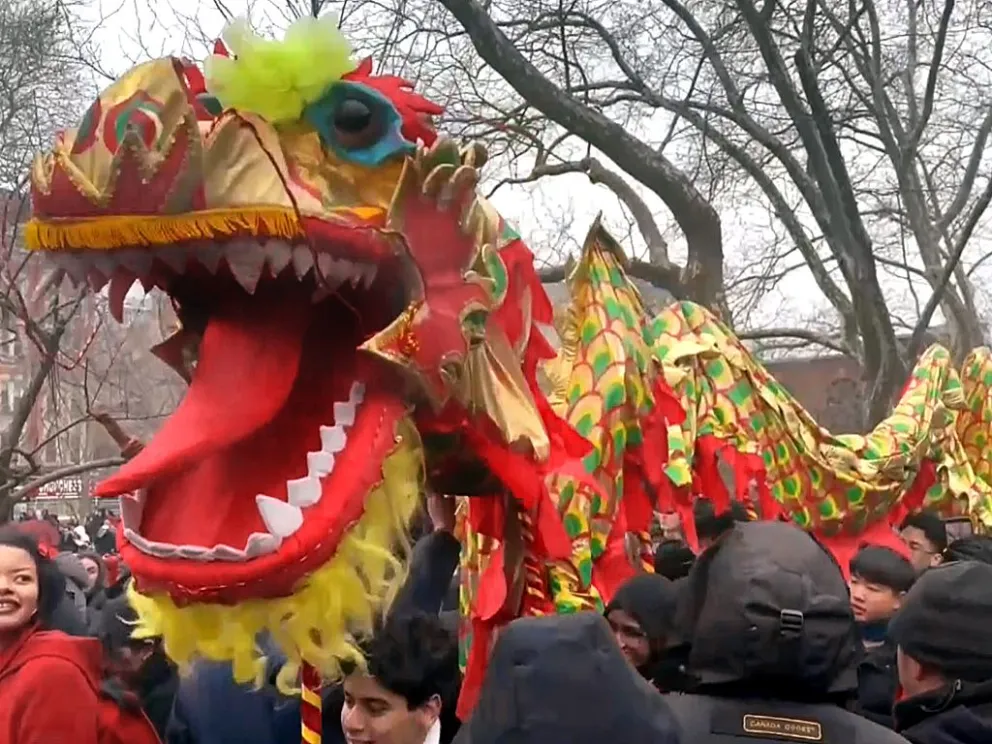 Capturas de video de la celebración del año nuevo chino en EEUU. Video: EFE