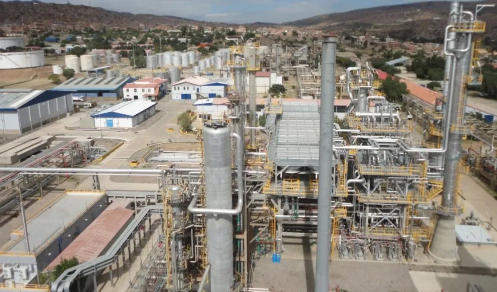 Una vista de la refinería Gualberto Villarroel. Foto: ANH