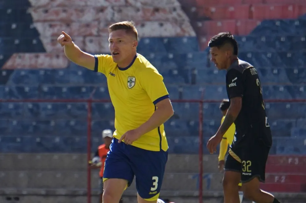Chumacero celebra su gol en El Alto. Foto: APG.