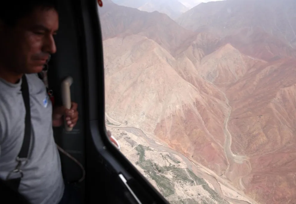Fotografía de archivo de un helicóptero de la Policía Nacional de Perú. Foto: EFE