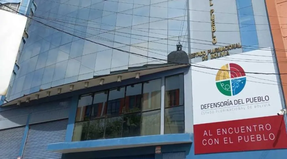 Inmediaciones de la Defensoría del Pueblo. Foto: ABI