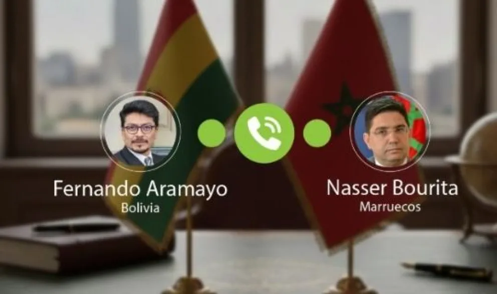 Los cancilleres de Bolivia, Fernando Aramayo, y de Marruecos, Nasser Bourita, conversaron para la retoma de relaciones diplomáticas