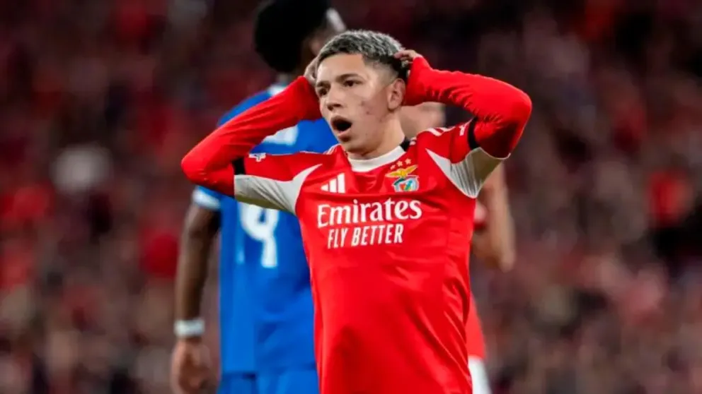  Gianluca Prestianni, jugador del club Benfica. Foto: EC