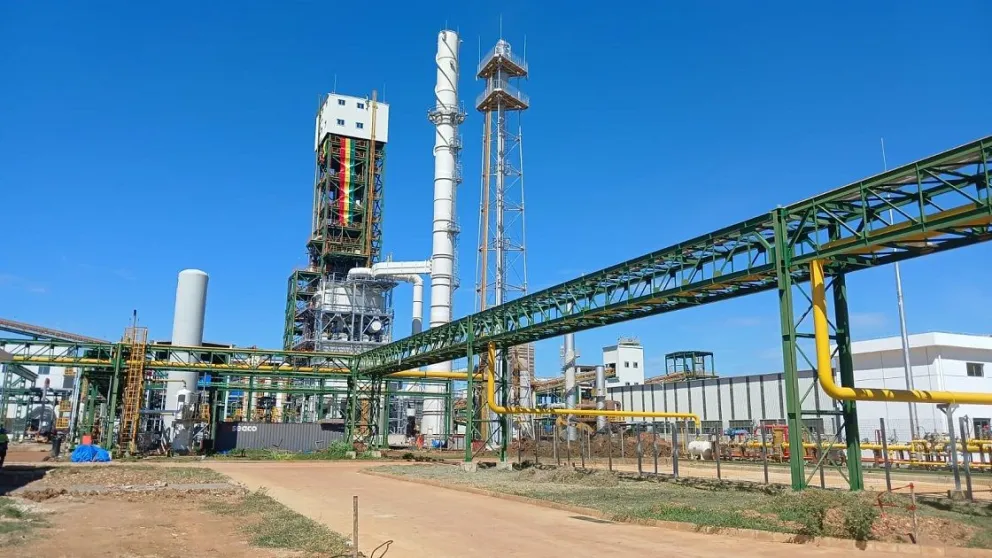 Una vista del complejo del Mutún, en Puerto Suárez. Foto: Comibol