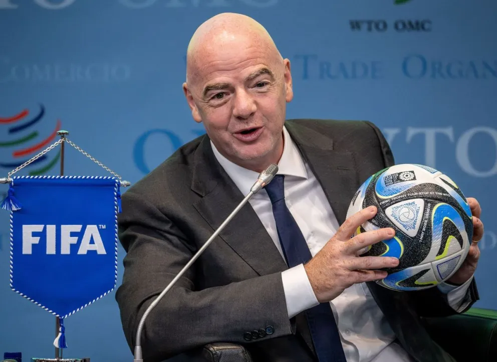 El presidente de la FIFA durante una conferencia de prensa. Foto: CNN