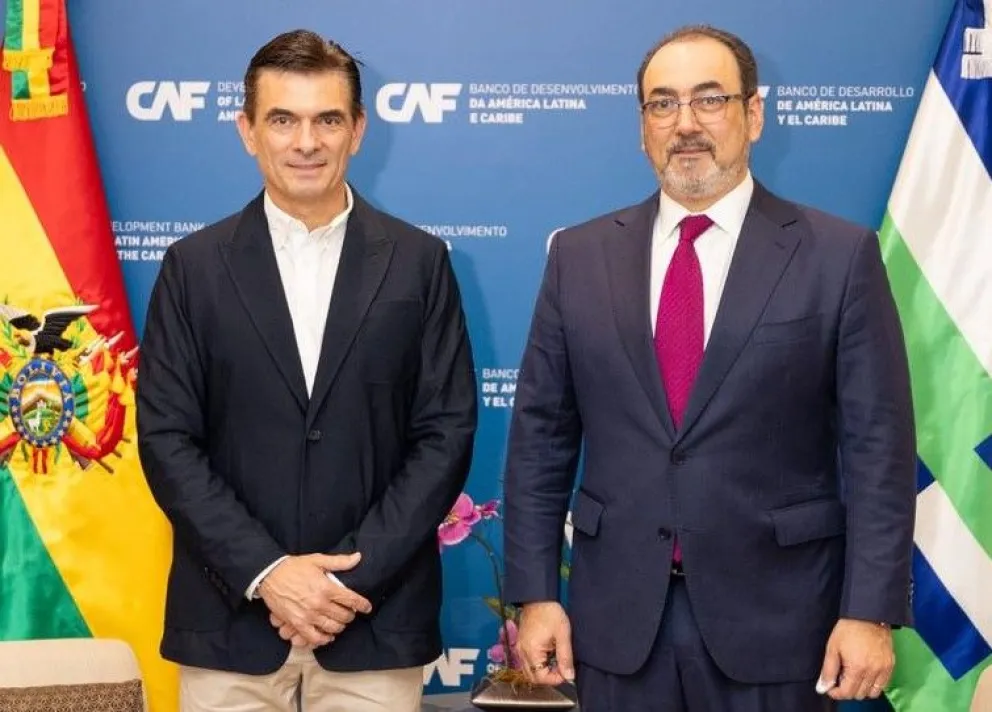 Paz y Díaz-Granados, en una anterior reunión. Foto: CAF 