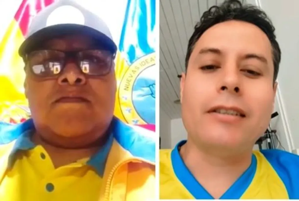 El excabo Martín Chambi Ticona y el vicepresidente Edmand Lara. Foto: Erbol
