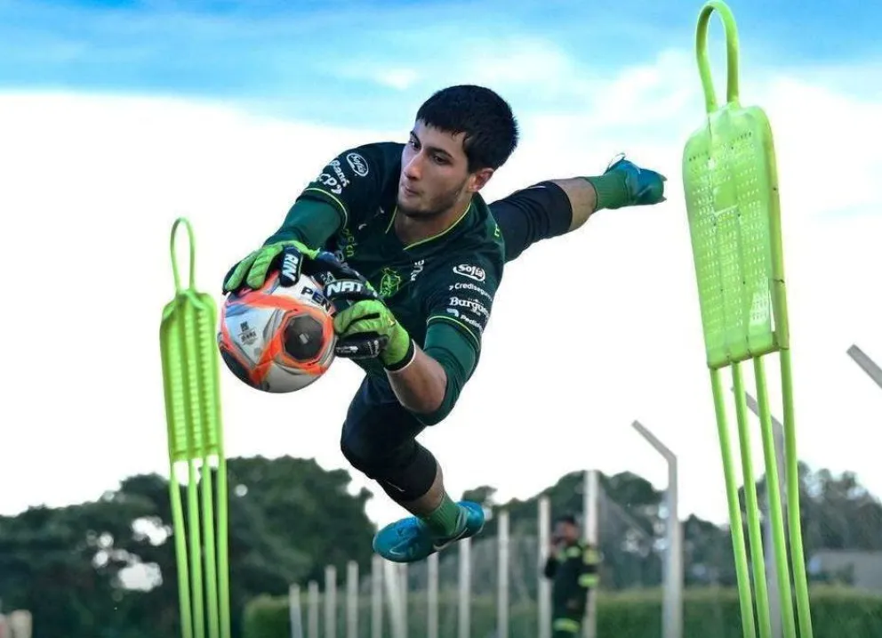 Gerónimo Govea en una práctica del seleccionado nacional. Foto: FBF