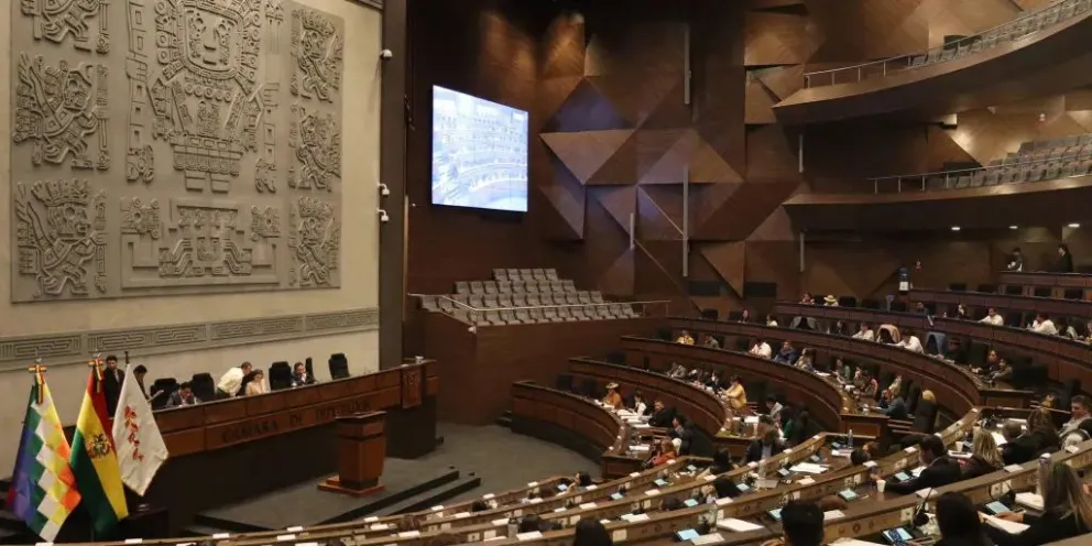 La Asamblea Legislativa Plurinacional convocó para este viernes 27 de febrero, a la interpelación del ministro de Hidrocarburos, Mauricio Medinaceli, por el sobreprecio en la adquisición de crudo, por YPFB, el gobierno descartó su presencia. Foto: Unitel