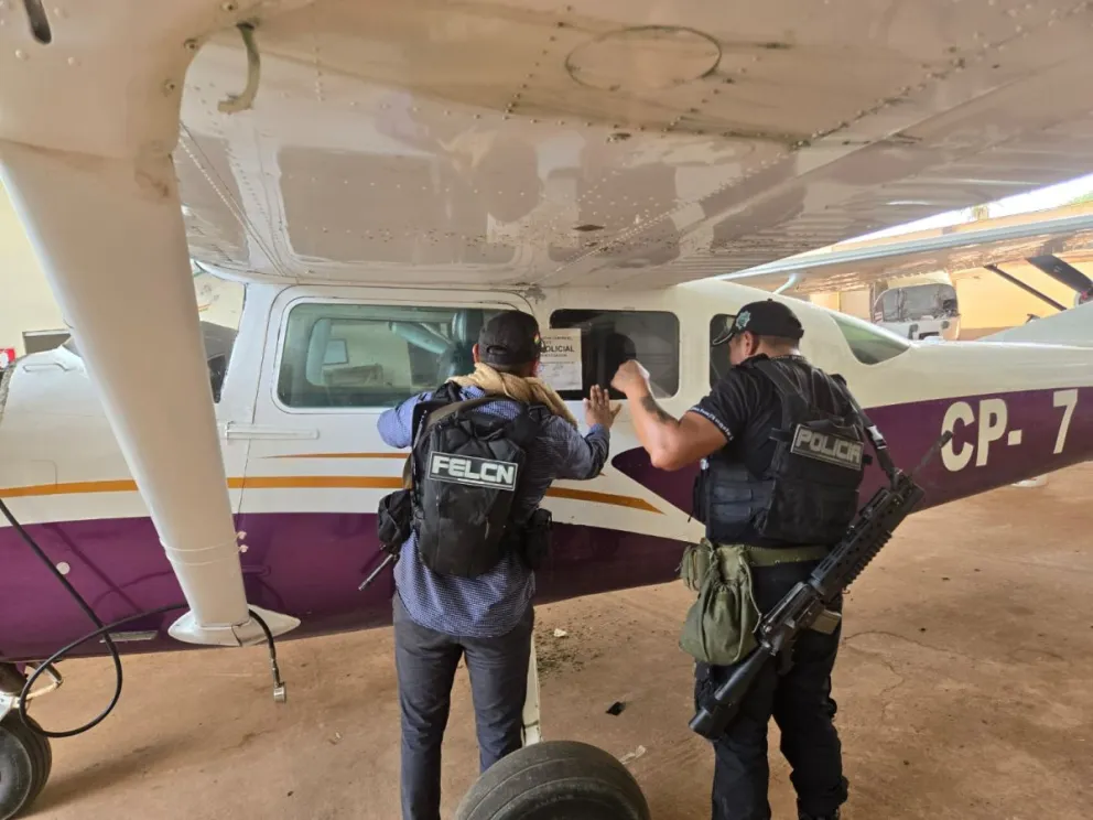 Una de las naves que fue intervenida en San Ramón. 