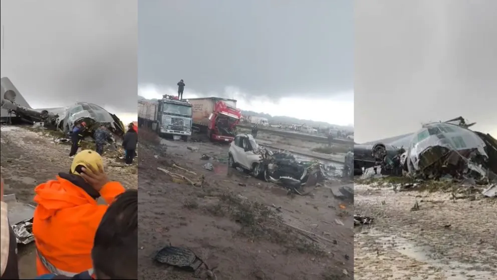 Imágenes del accidente capturadas en redes sociales