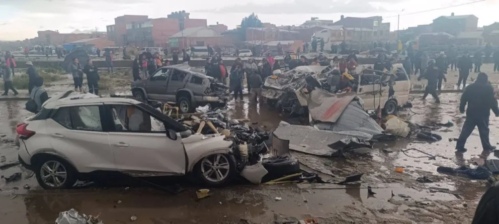 El accidente se produjo al finalizar la tarde. Foto: Gentileza