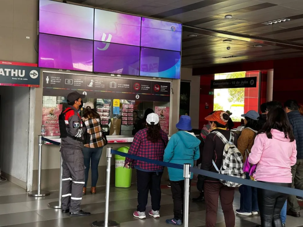 Una de las cajas de las líneas de Mi Teleférico. Foto: Mi Teleférico