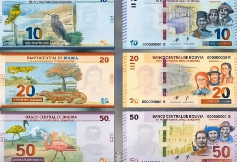 Una foto referencial de los billetes de la serie B. Foto: ABI