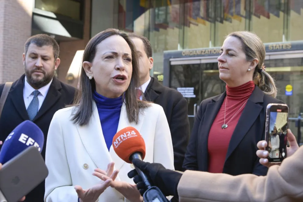 Fotografía de archivo de María Corina Machado. EFE/ Lenin Nolly