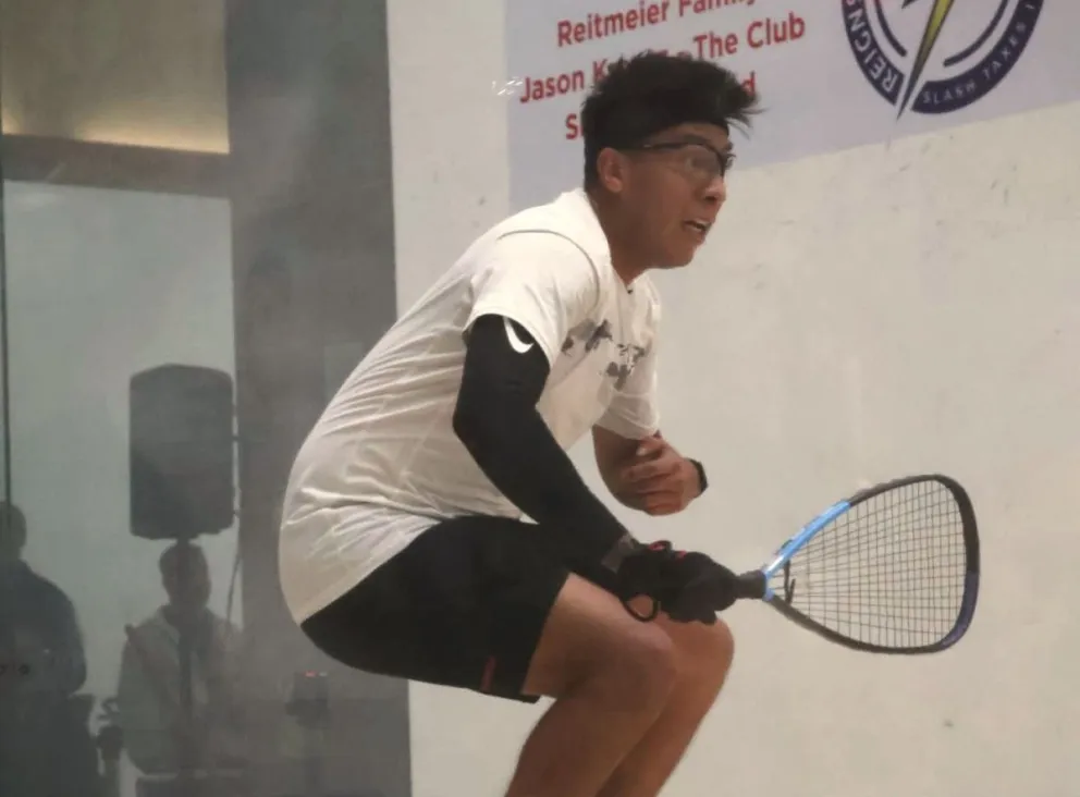 Moscoso en uno de los partidos que le tocó disputar en el torneo. Foto. IRT