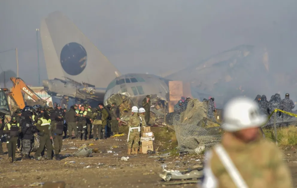 Avión Hérulos siniestrado. Foto: Marka Registrada