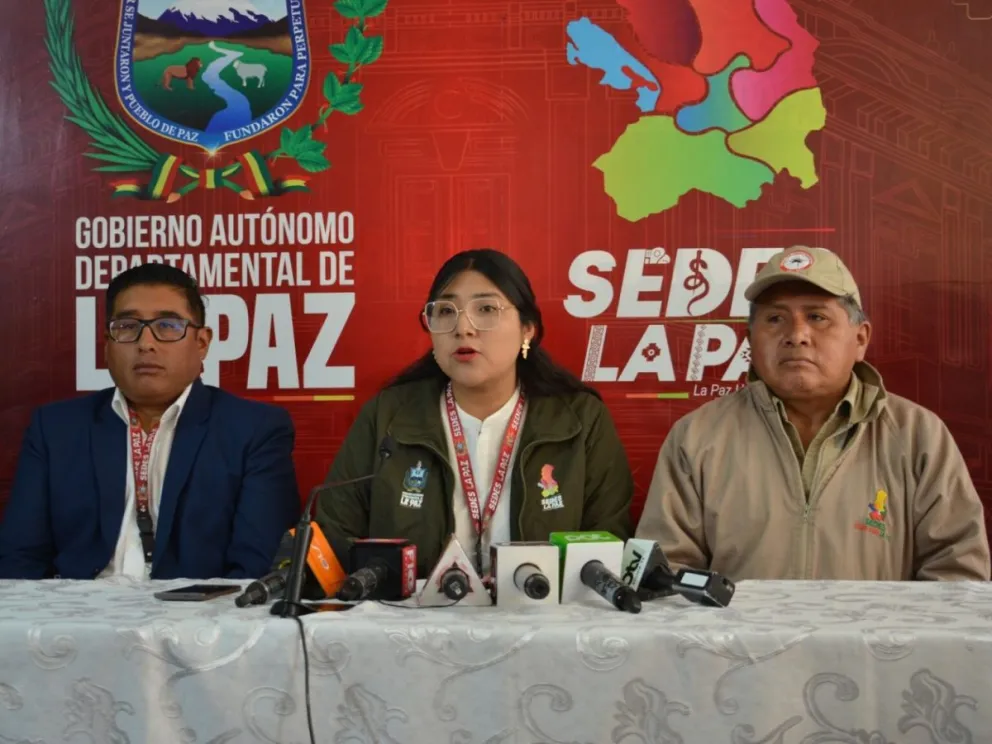 Conferencia de prensa del Sedes La Paz. Foto: Sedes La Paz.