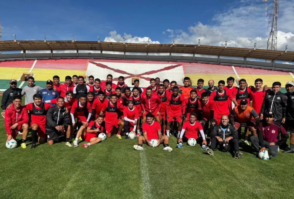 El plantel capitalino luego de su entrenamiento, Foto: Club  Independiente.