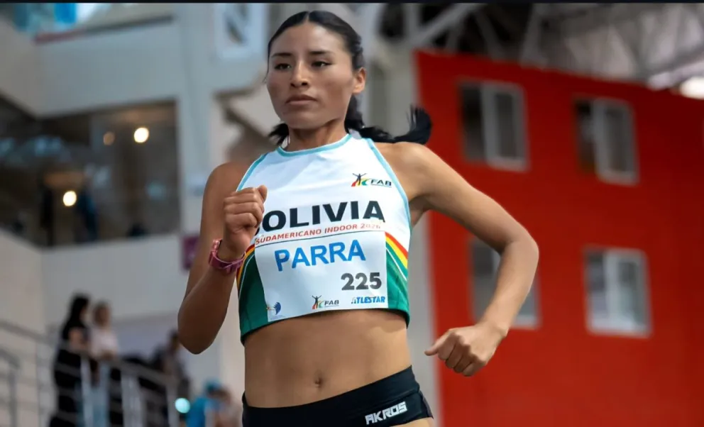 Parra durante su prueba de los 1.500 metros. Foto: Sebastián Lasquera.