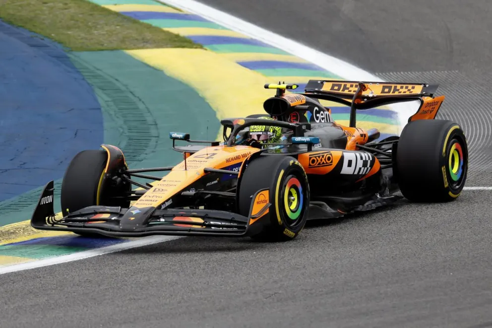 El británico Lando Norris, de McLaren, en una anterior carrera. Foto: EFE.