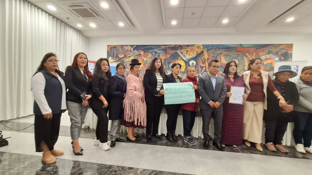 Actores de la construcción del reglamento de la ley de proyección a huérfanos de feminicidio. Foto: Visión 360