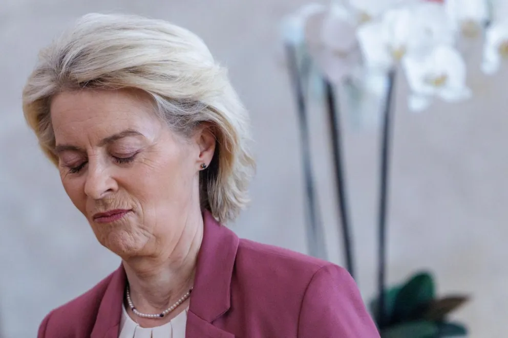 La presidenta de la Comisión Europea, Ursula von der Leyen, llega a la reunión semanal del Colegio de la Comisión de la UE en Bruselas, Bélgica, 4 de marzo de 2026. (Bélgica, Bruselas) Foto: EFE