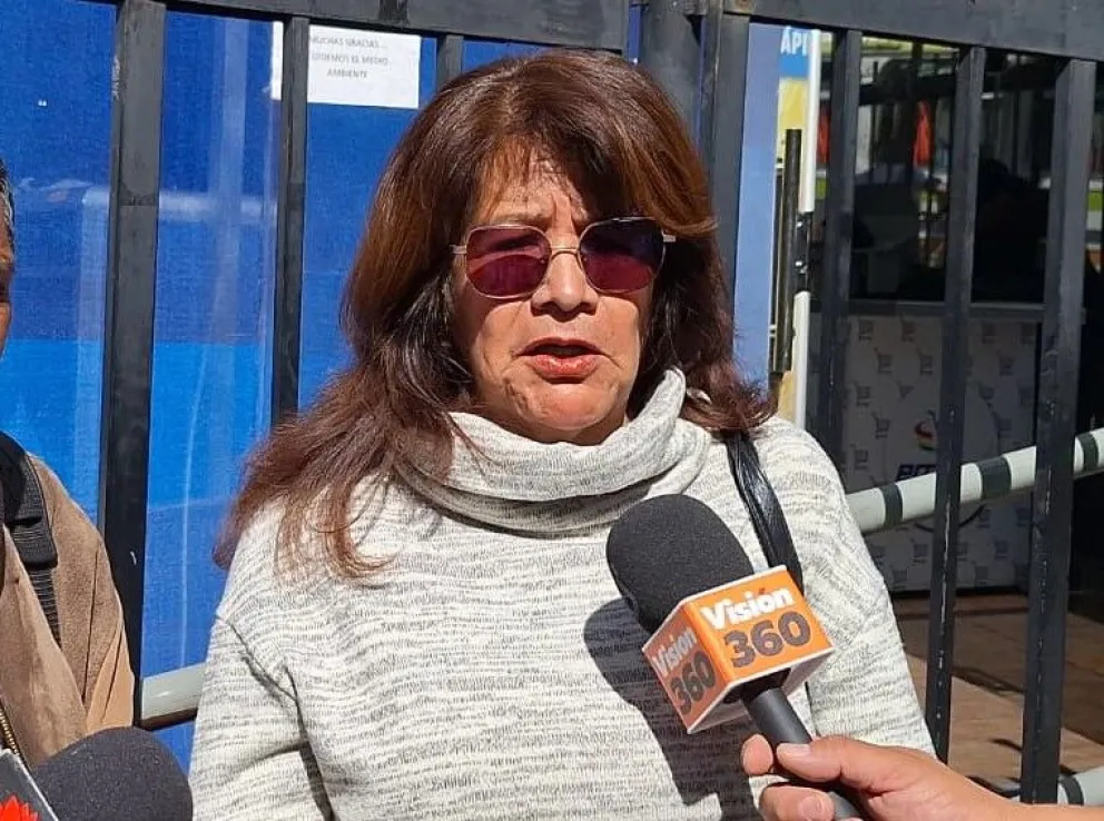 La dirigente de los gremiales Mercedes Quisbert en entrevista con Visión 360. 